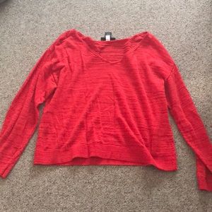 Lane Bryant red long sleeve shirt 14/16